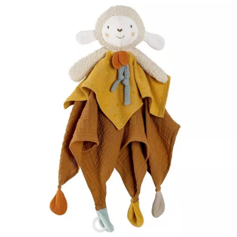  - mouton coton bio jaune moutarde 35 cm 